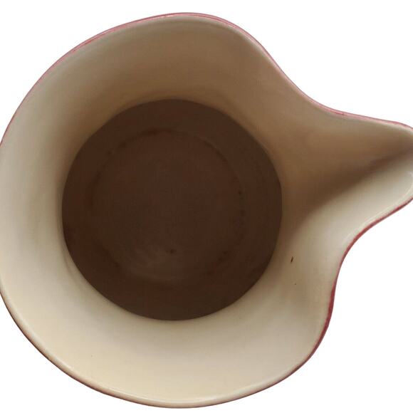 Vintage Red Wing Pottery Normandy Maroon Creamer 40s USA Small Stoneware Pitcher - Picture 6 of 6